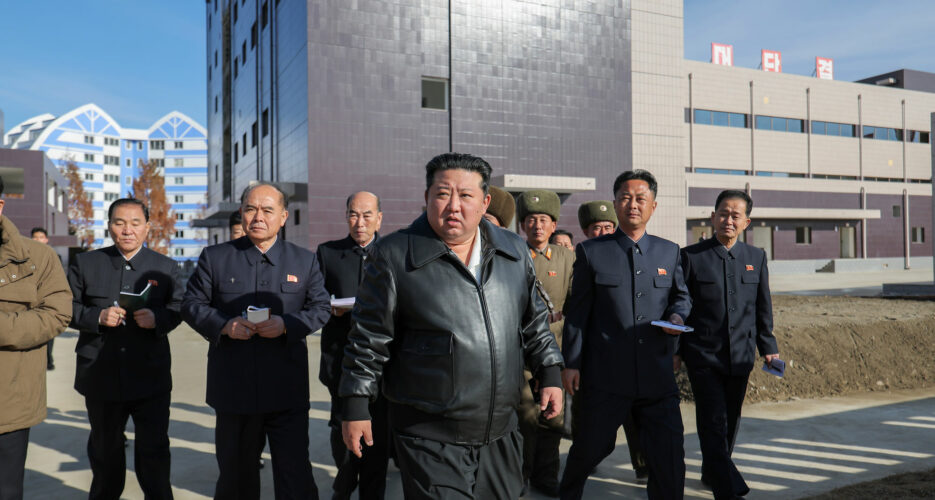 Kim Jong Un visits factory project for 7th time ahead of first-year deadline