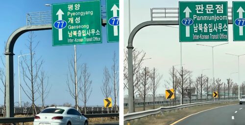 South Korea drops North Korean city names from signs on border highway