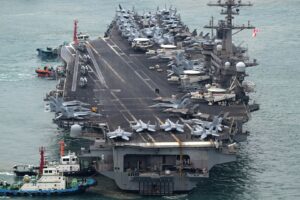 US aircraft carrier arrives in South Korea in first visit since Trump return