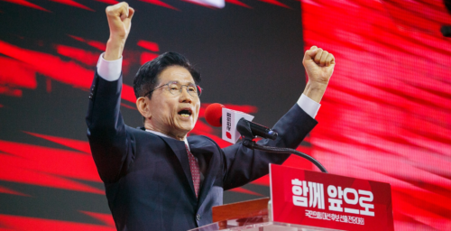 ROK ruling party candidate Kim Moon-soo embraces nukes to counter North Korea