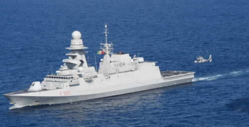 Italian warship monitors North Korea sanctions evasion from waters around Japan