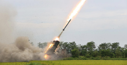 North Korea fires 10 rounds of artillery rockets from near Pyongyang