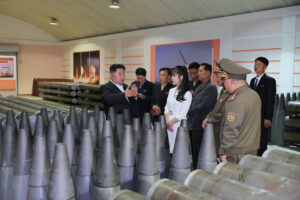 Kim Jong Un promotes rocket production at factory likely making arms for Russia