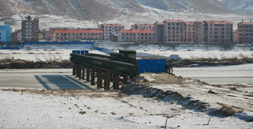 Construction progress at Tumen city’s new bridge appears stalled: imagery