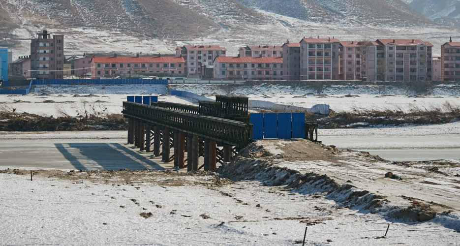 Construction progress at Tumen city’s new bridge appears stalled: imagery