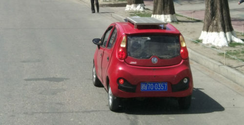 Solar cars increasingly seen in N.Korea’s Pyongsong science hub