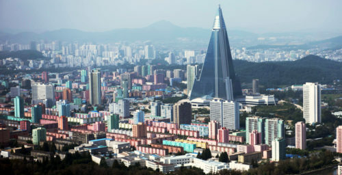 Apartment blocks being demolished near Pyongyang’s Ryugyong Hotel, imagery shows