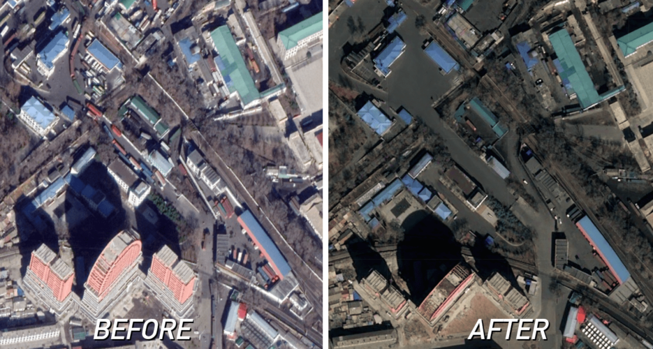 The coronavirus slowdown at North Korean ports, as seen from above