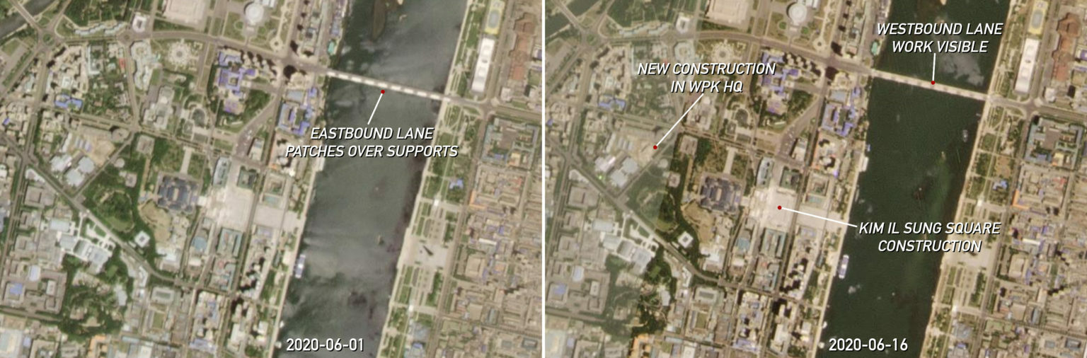 Pyongyang bridge in second stage of renovations ahead of military ...