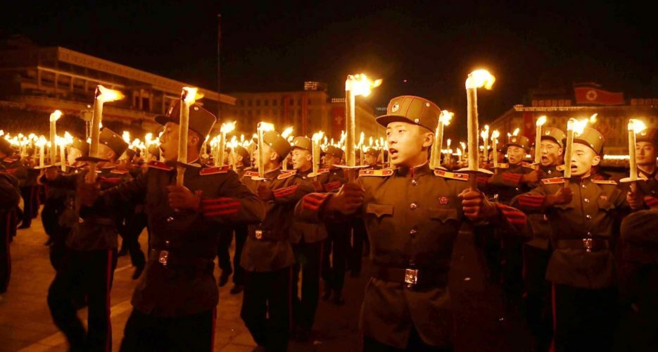 North Koreans prepare for torch march, but no signs of military parade