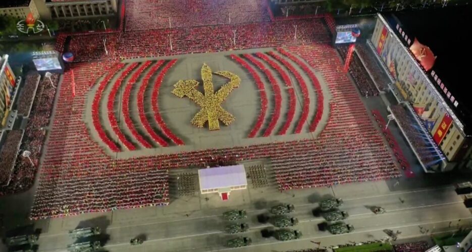 North Korean civilians start military parade training, imagery shows