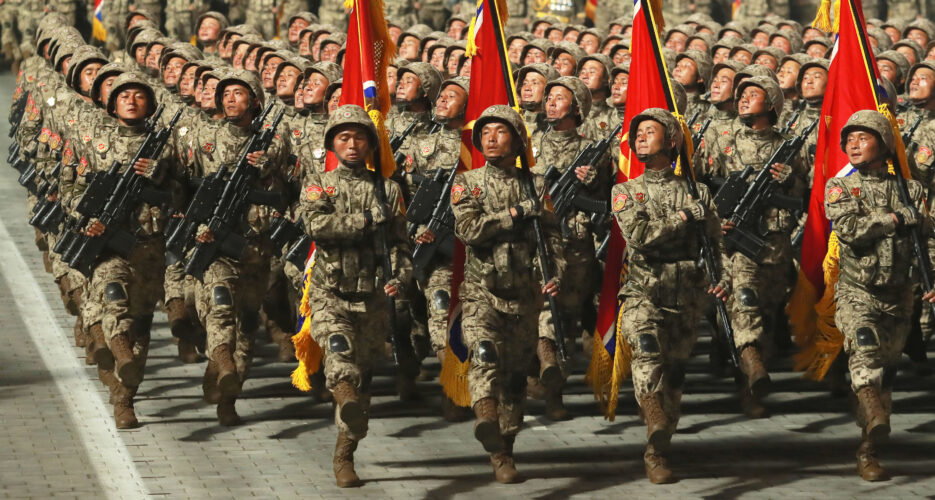 North Korean troops start marching drills in latest sign of upcoming parade