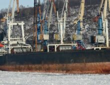 North Korean vessel loiters outside Russian port, raising arms trade concerns