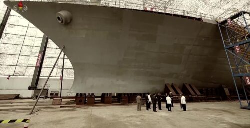 North Korea building new warship likely to be country’s largest, photos show