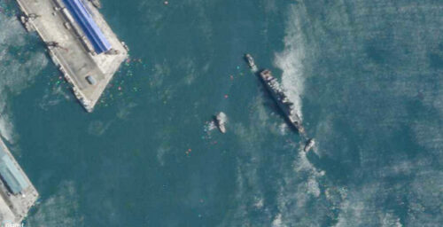 North Korea’s damaged warship begins repairs near port hosting Russia arms trade