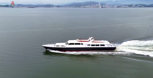 Kim Jong Un’s grand arrival at big beach resort used yacht handed down from dad