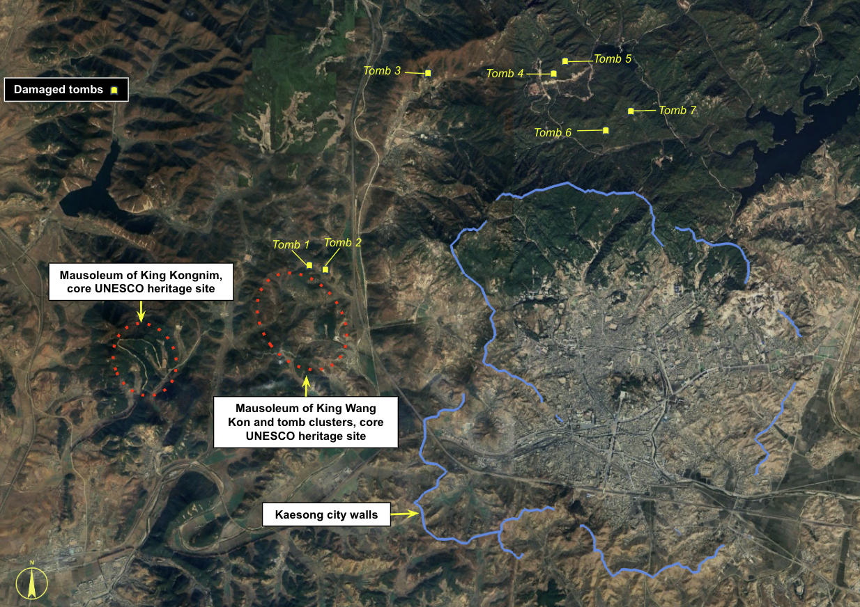 Ancient royal tombs in North Korea appear to have been opened, damaged