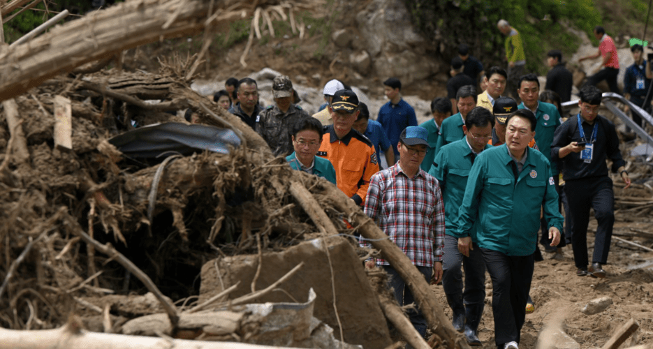 South Korea pledges $8.4M for rain-hit areas; opposition criticizes president