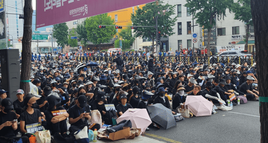 South Korean teachers rally; Yoon government softens stance with polls in mind