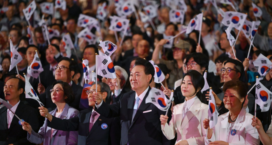 Yoon’s Liberation Day speech sidesteps Japan, hints at unification by absorption